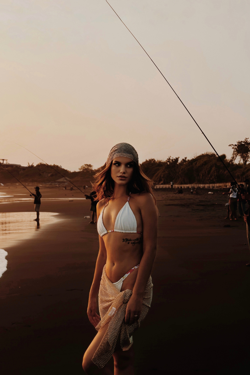 Crystal Mesh Headscarf - Kinki Swim