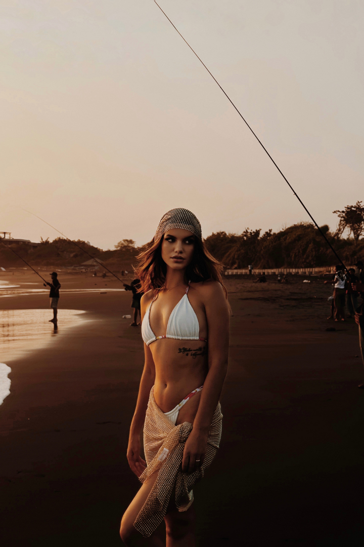 Crystal Mesh Headscarf - Kinki Swim